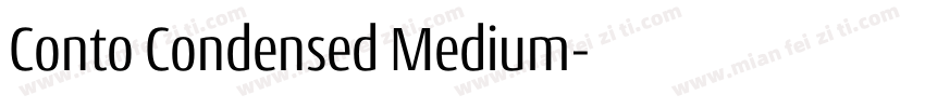 Conto Condensed Medium字体转换
